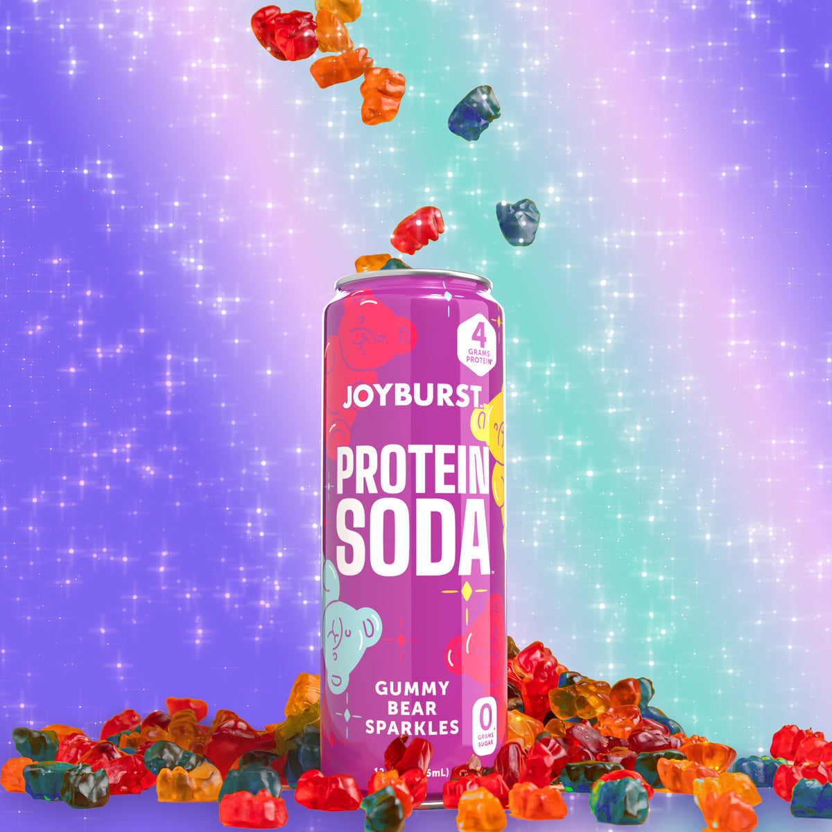 NEW! Joyburst Protein Soda 4g - Gummy Bear Sparkles