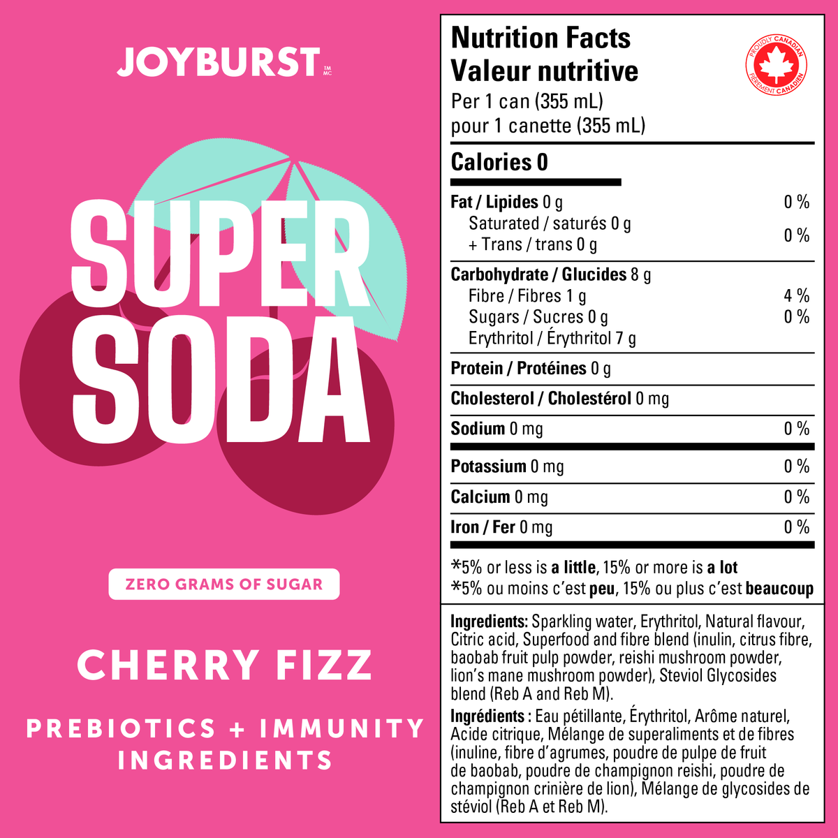 Joyburst Super Soda Cherry Fizz - 12ct