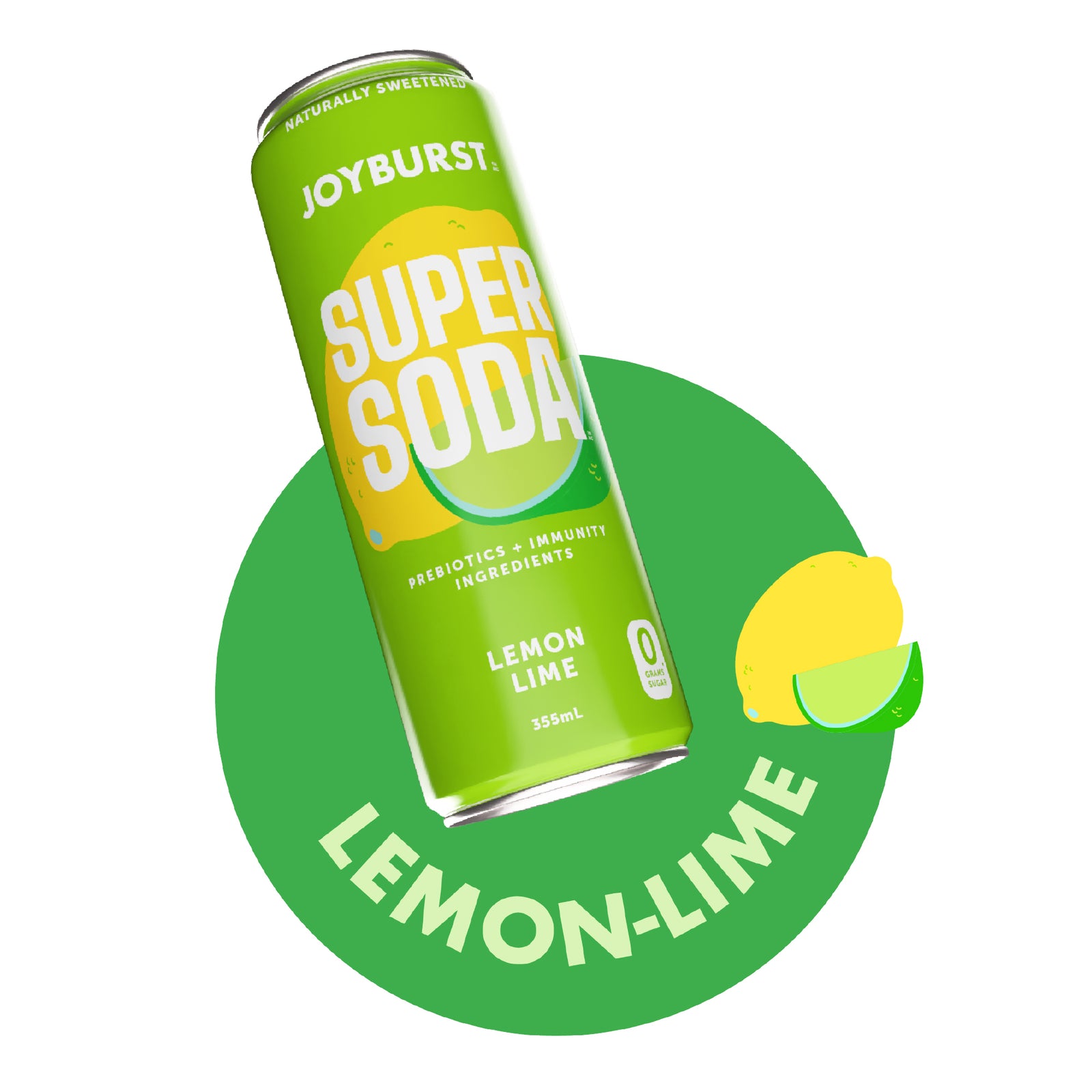 Joyburst Super Soda Lemon Lime - 12ct