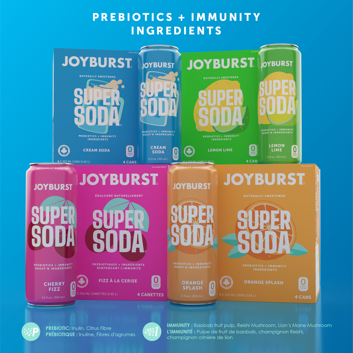 Joyburst Super Soda Cherry Fizz - 12ct