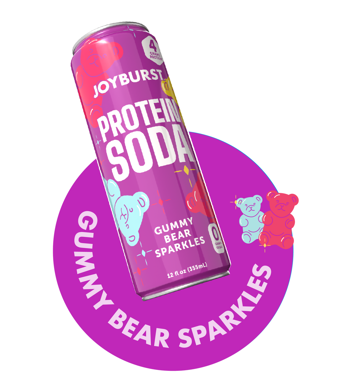 NEW! Joyburst Protein Soda 4g - Gummy Bear Sparkles