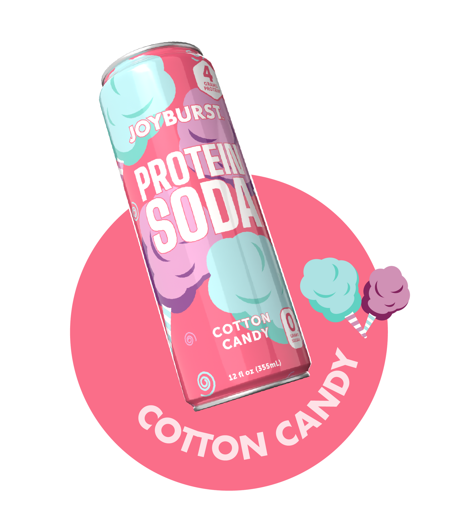 NEW! Joyburst Protein Soda 4g - Cotton Candy