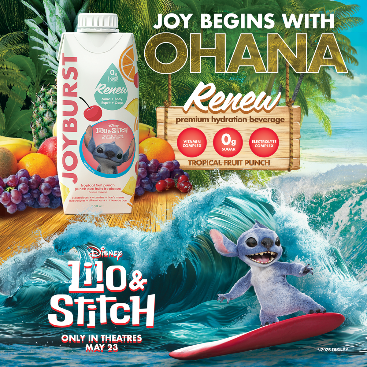 NEW! Joyburst Renew Hydration Tropical Fruit Punch