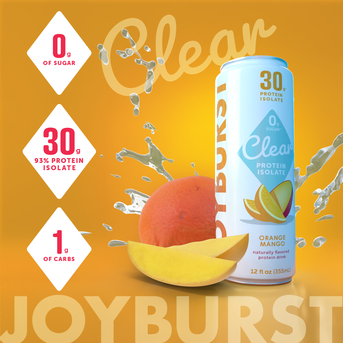 Joyburst Clear Protein Isolate - Orange Mango Flavour