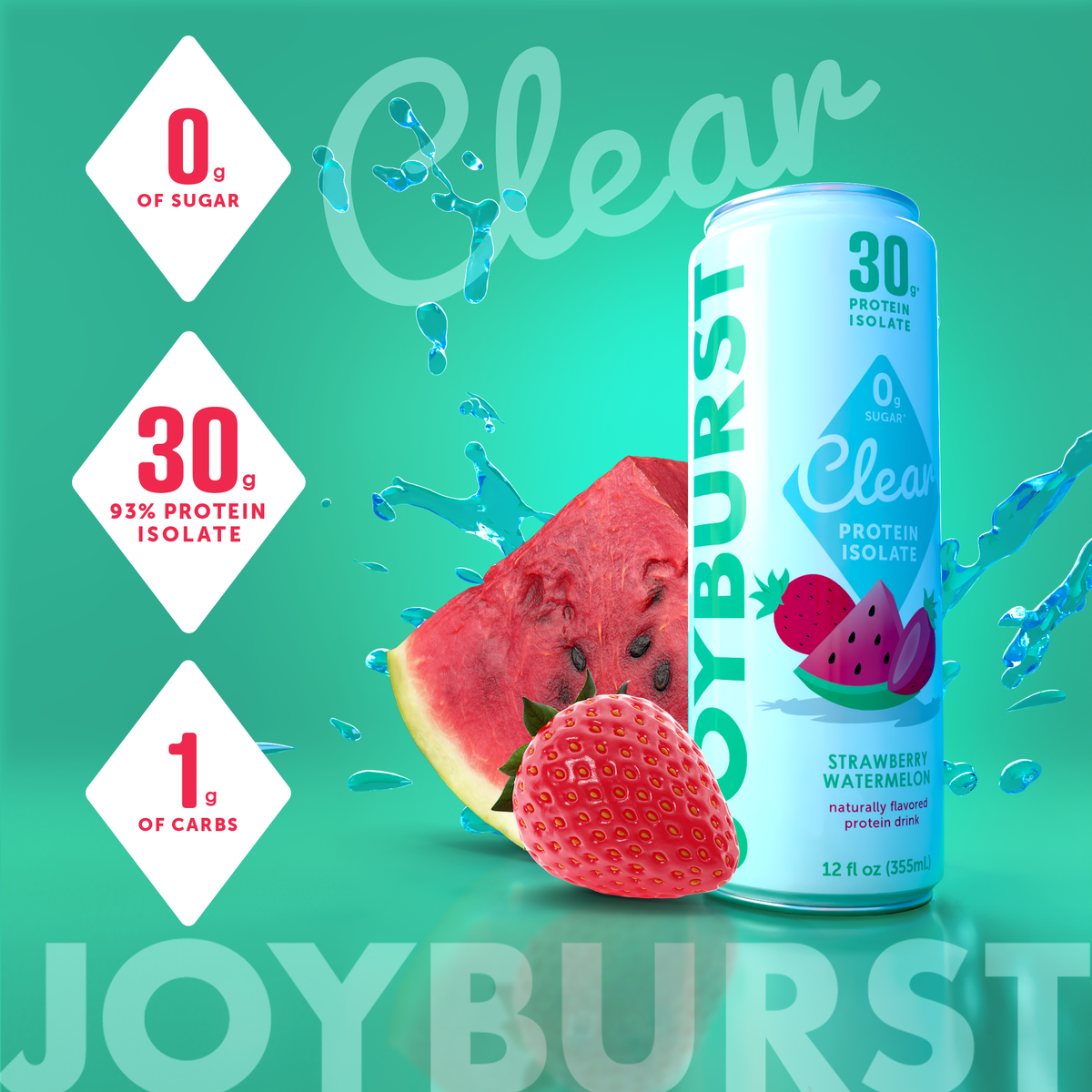 Joyburst Clear Protein Isolate - Strawberry Watermelon Flavour
