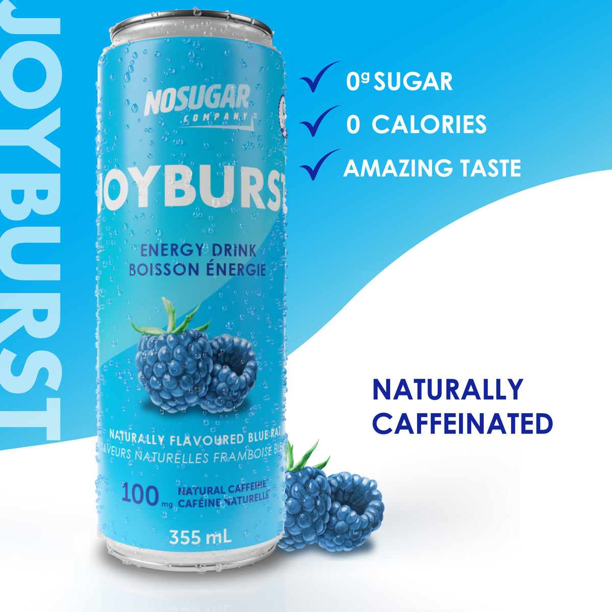 Joyburst Energy Drink Blue Raz - 12 pack